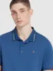 Purdy Tipped Collar Polo Shirt In Cold Metal sold by Farah