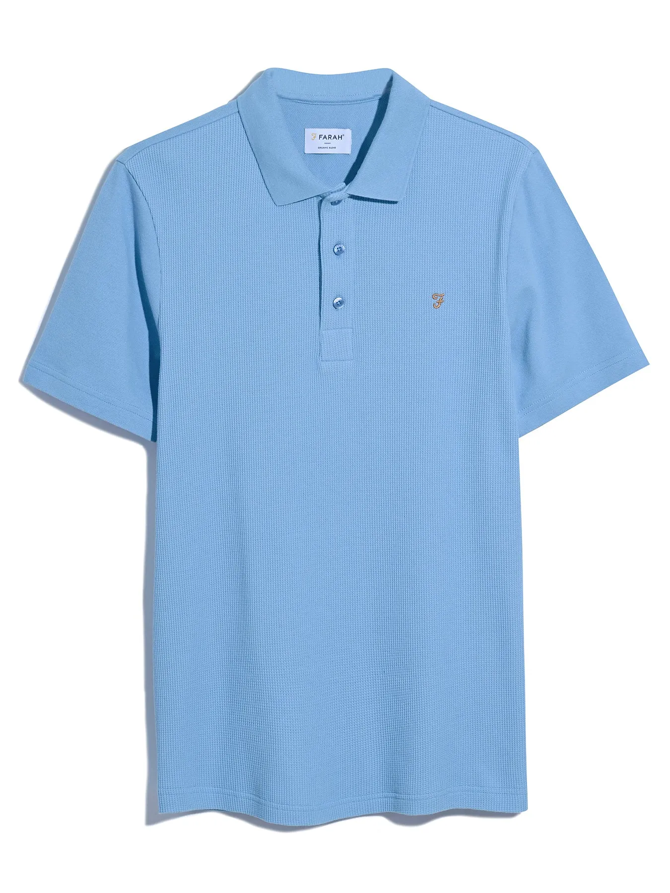Forster Textured Polo Shirt In Powder Blue sold by Farah product image thumbnail 5