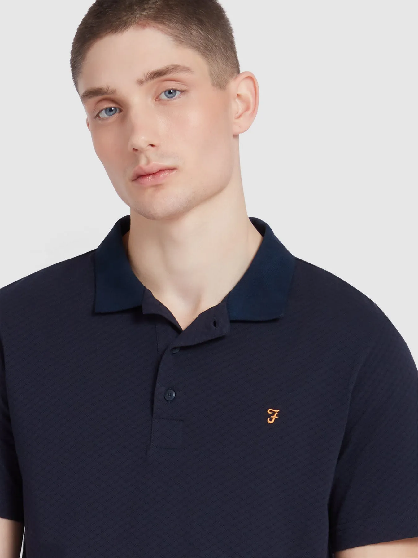 Maddams Polo Shirt In True Navy sold by Farah product image thumbnail 4