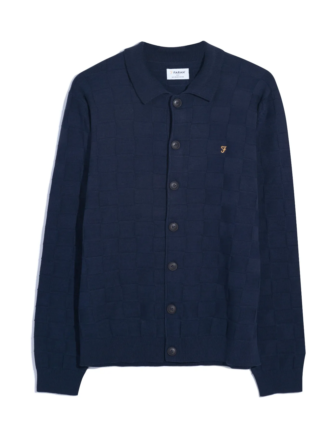 Trinity Cardigan In True Navy sold by Farah product image thumbnail 5