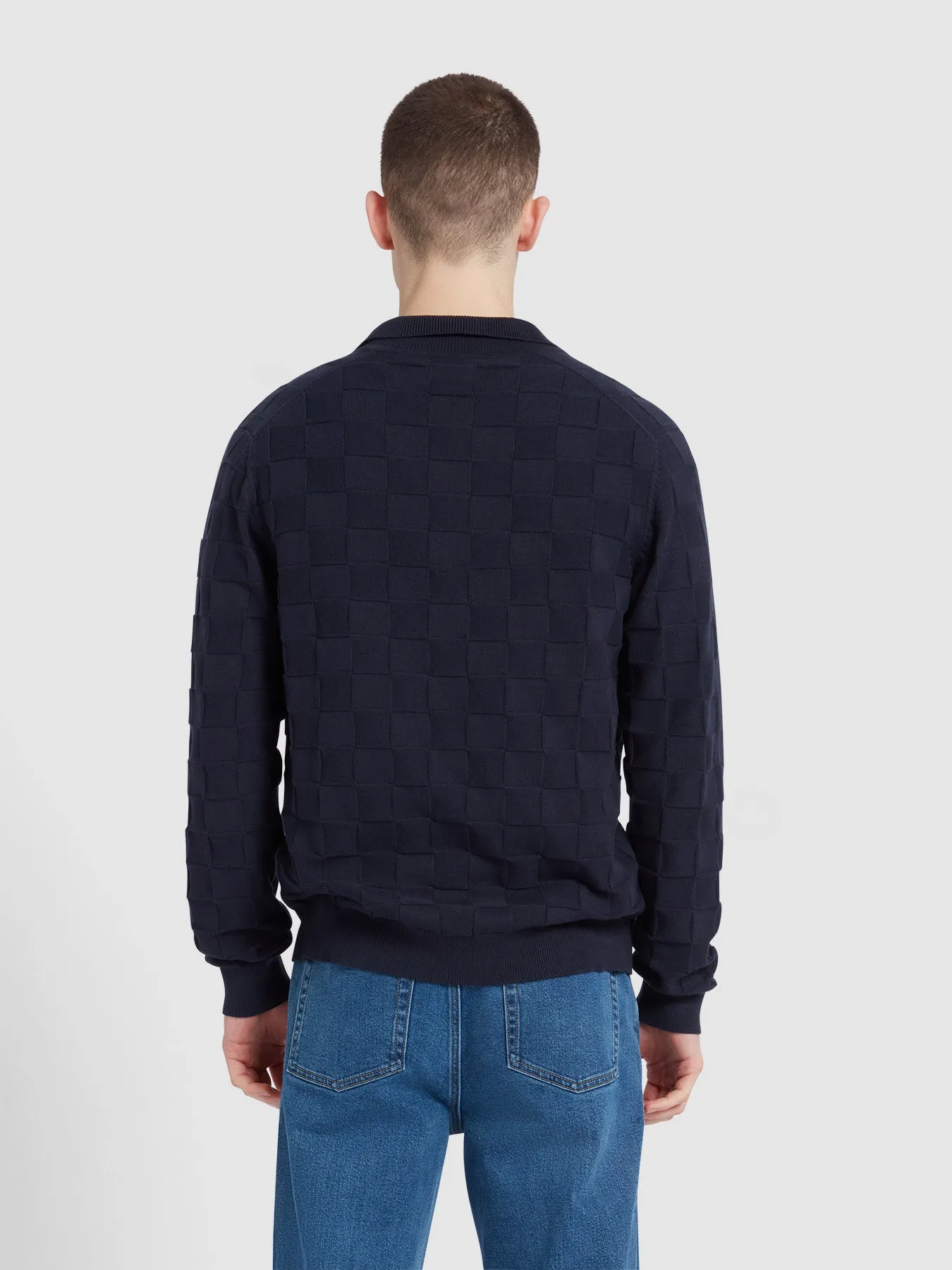 Trinity Cardigan In True Navy sold by Farah product image thumbnail 3