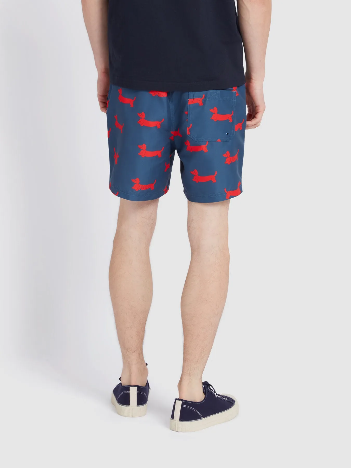 Colbert Dog Print Swim Shorts In Cold Metal sold by Farah product image thumbnail 3