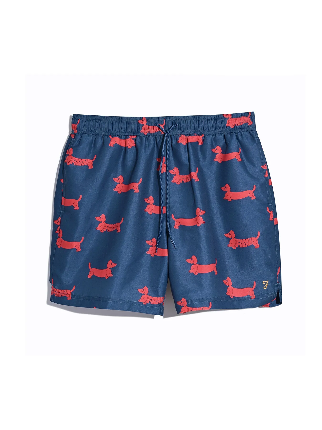 Colbert Dog Print Swim Shorts In Cold Metal sold by Farah product image thumbnail 5
