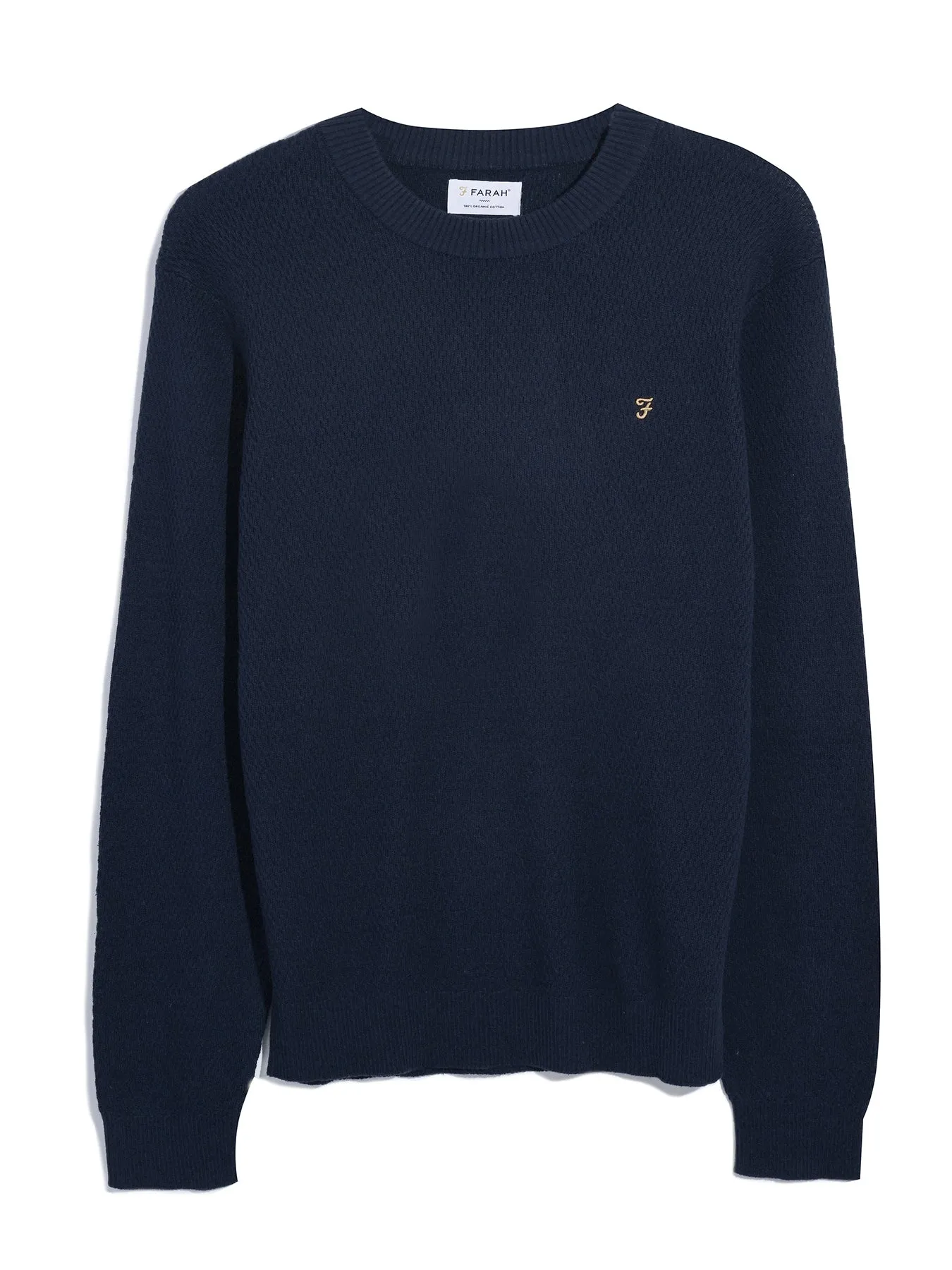 Rainhill Honeycomb Sweater In True Navy sold by Farah product image thumbnail 5