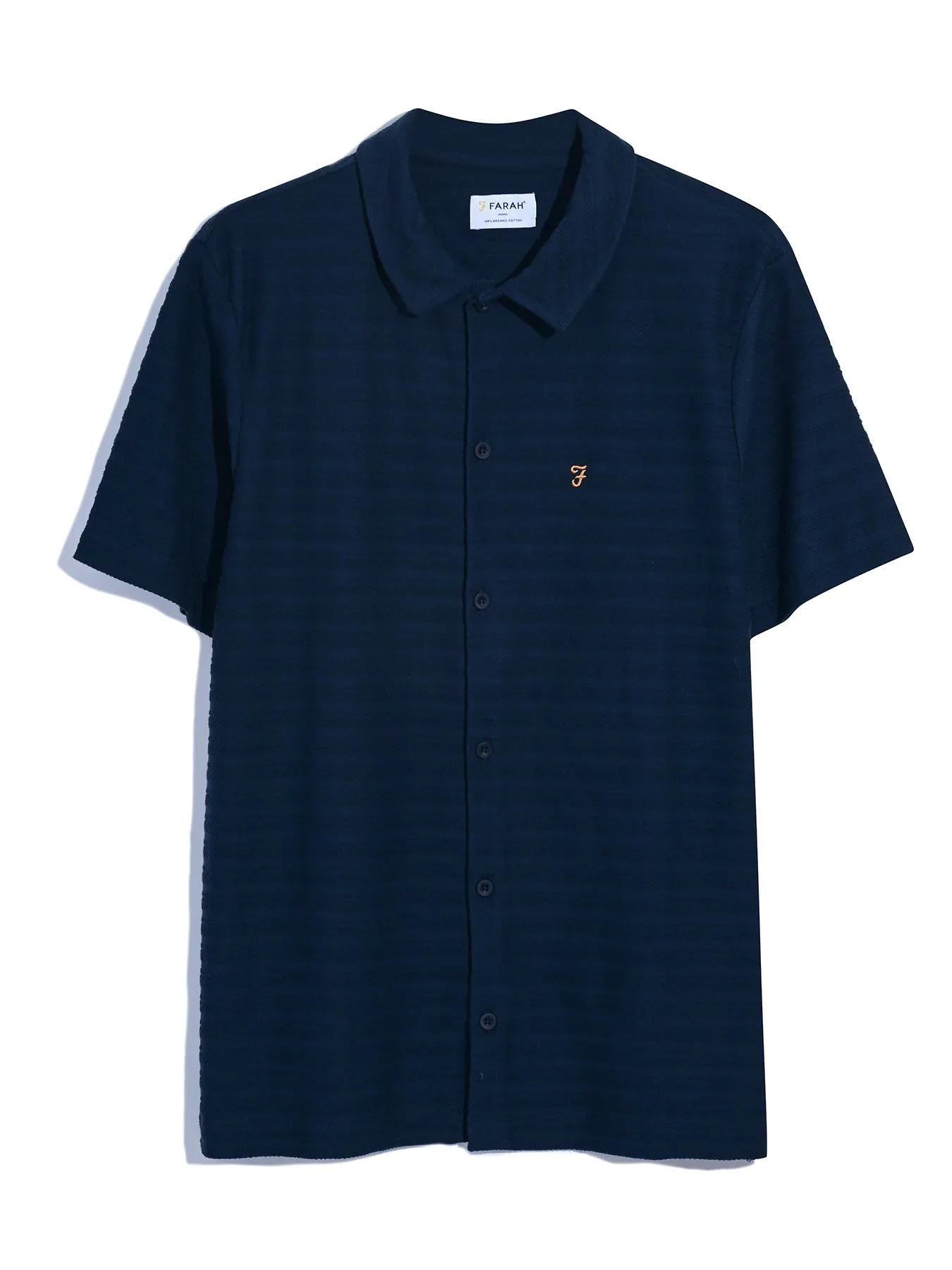 Massey Textured Stripe Polo Shirt In True Navy sold by Farah product image thumbnail 5