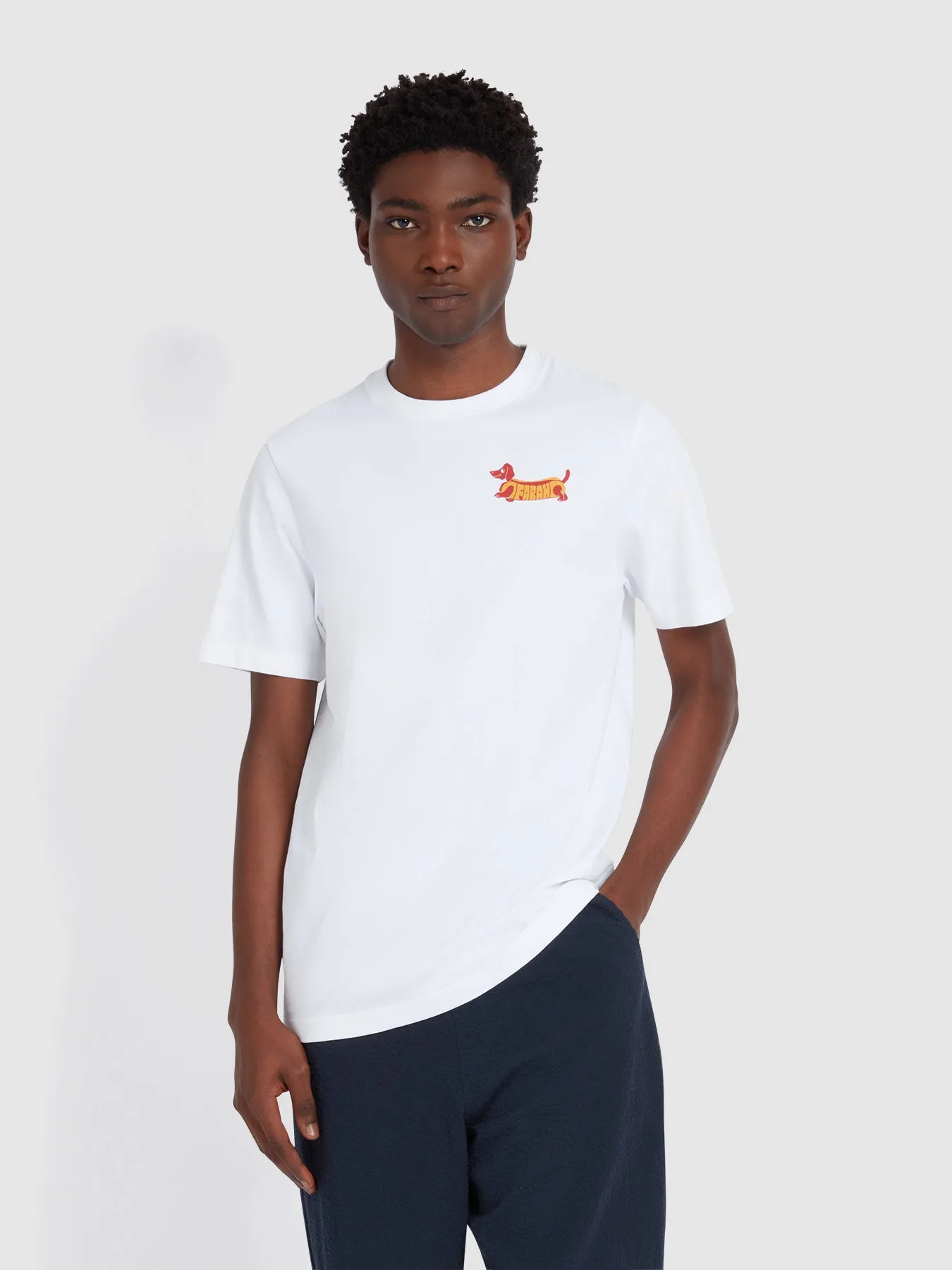 Devon Graphic T-Shirt In White sold by Farah