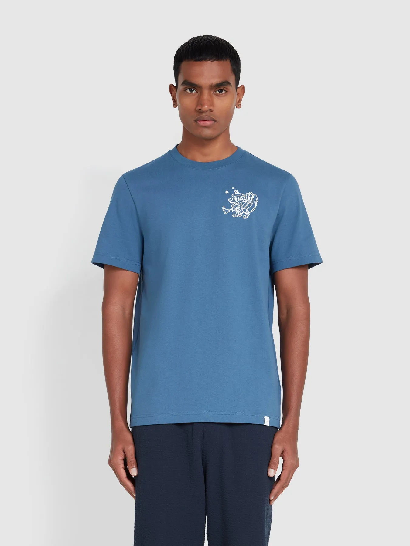 Limscott Graphic T-Shirt In Cold Metal sold by Farah