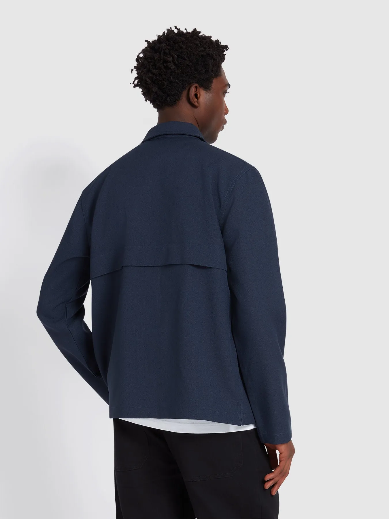 Sonny Overshirt In Ink Navy sold by Farah product image thumbnail 3