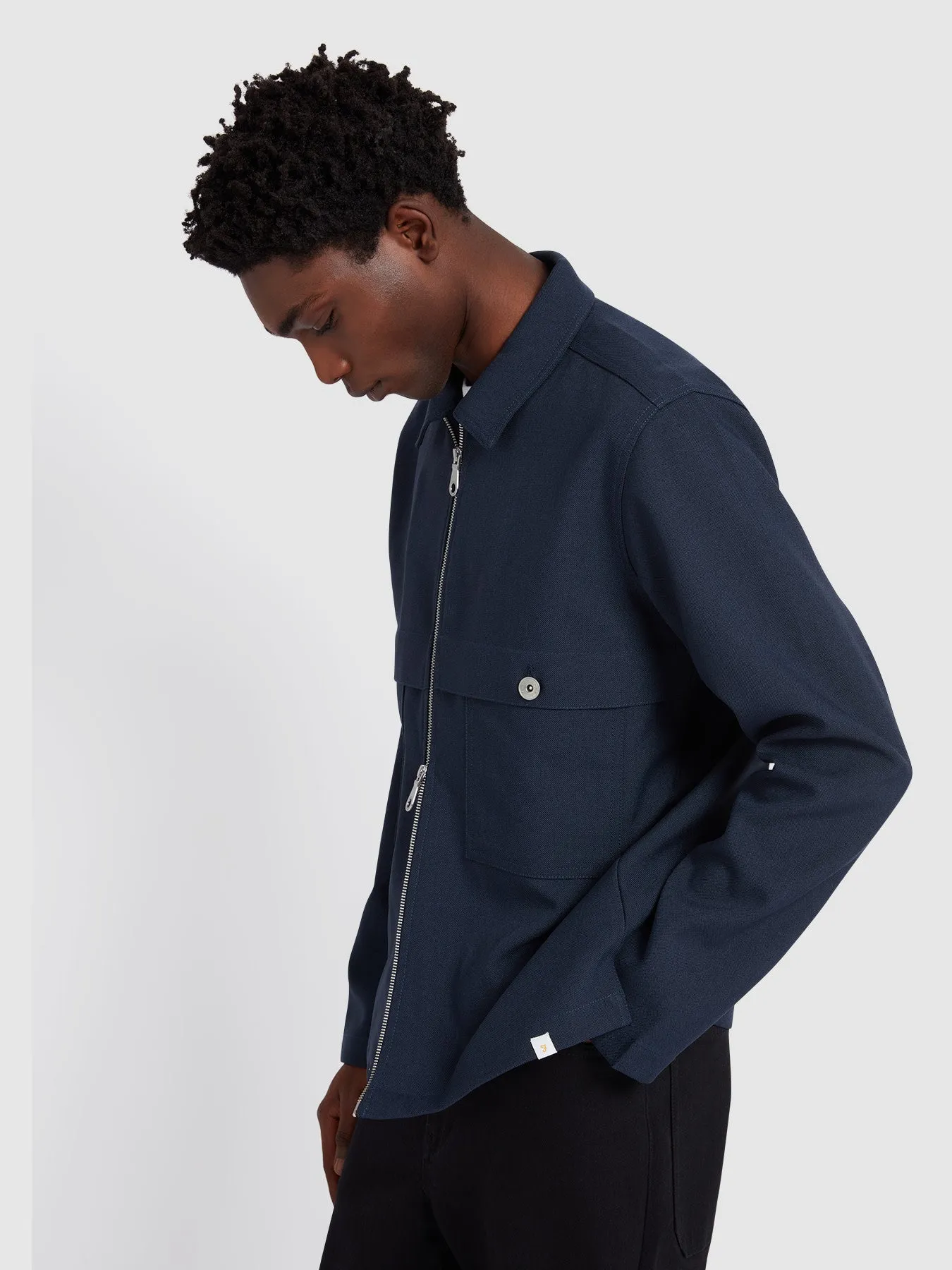 Sonny Overshirt In Ink Navy sold by Farah product image thumbnail 5