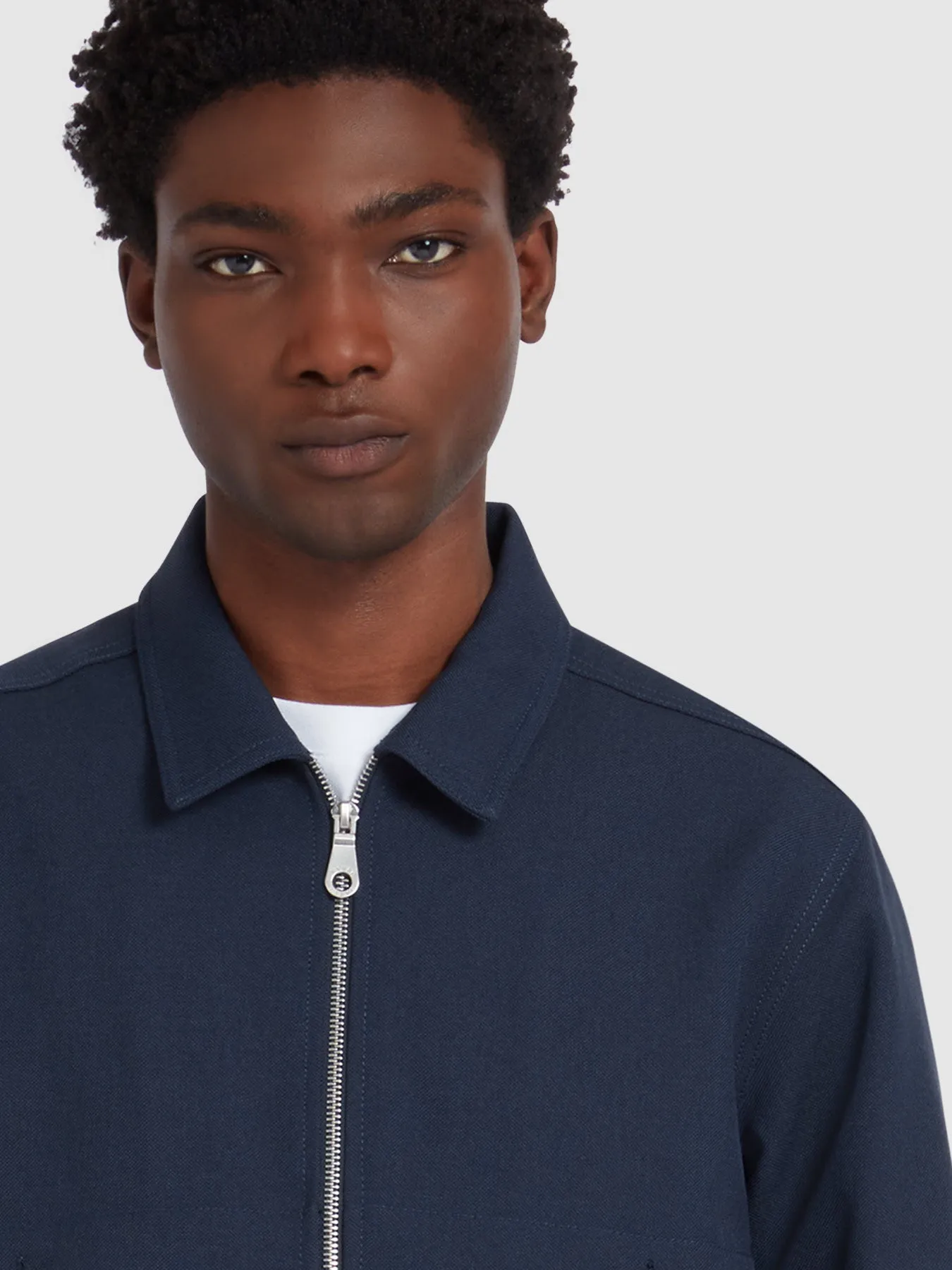 Sonny Overshirt In Ink Navy sold by Farah product image thumbnail 4
