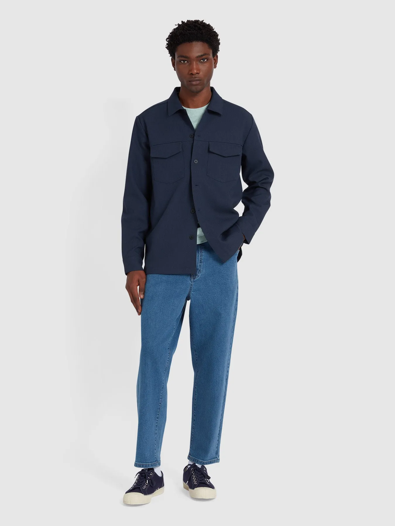 Kenneth Archive Overshirt In Ink Navy sold by Farah product image thumbnail 2