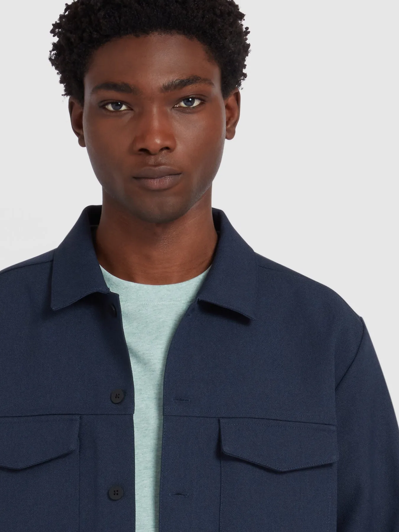 Kenneth Archive Overshirt In Ink Navy sold by Farah product image thumbnail 4