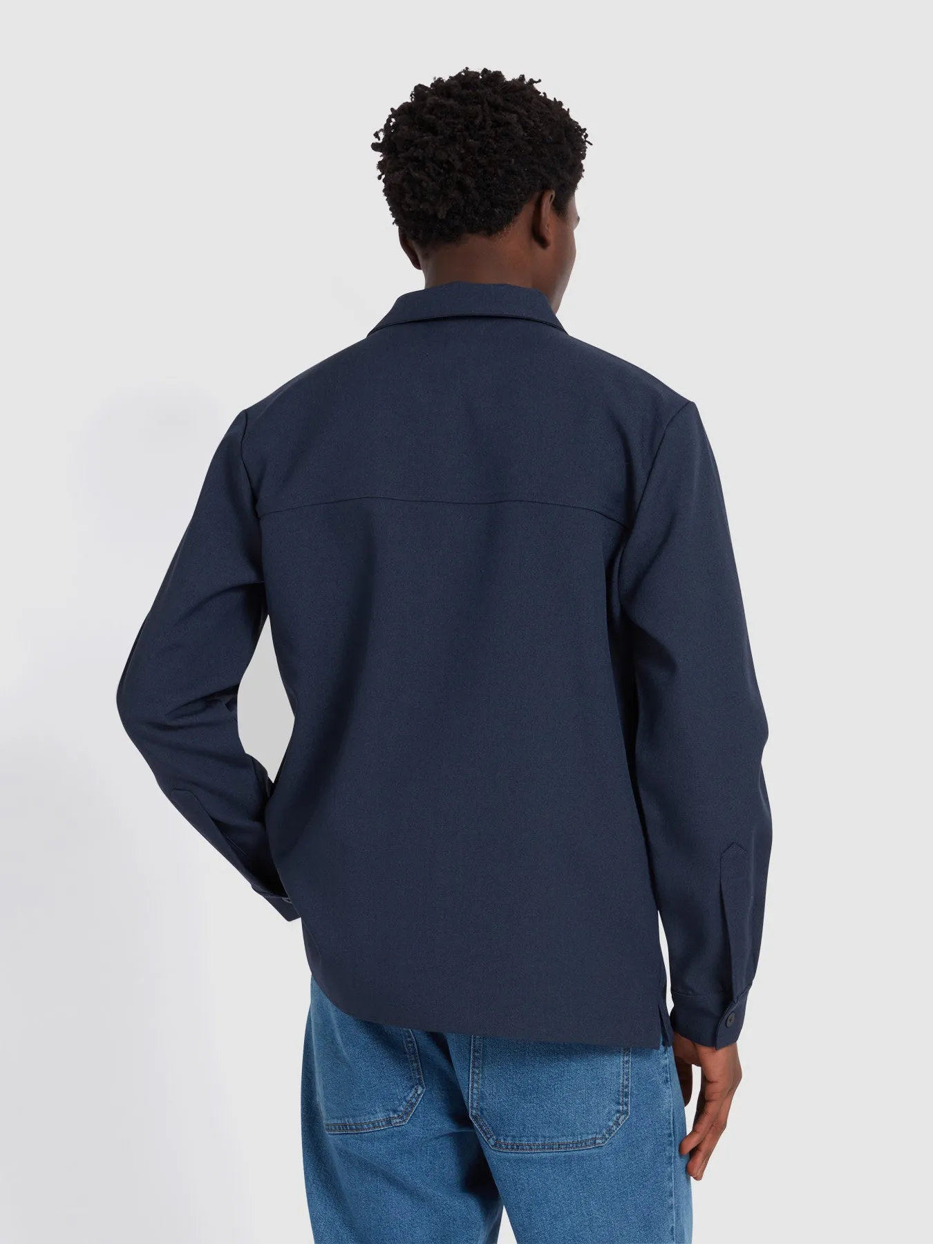 Kenneth Archive Overshirt In Ink Navy sold by Farah product image thumbnail 3