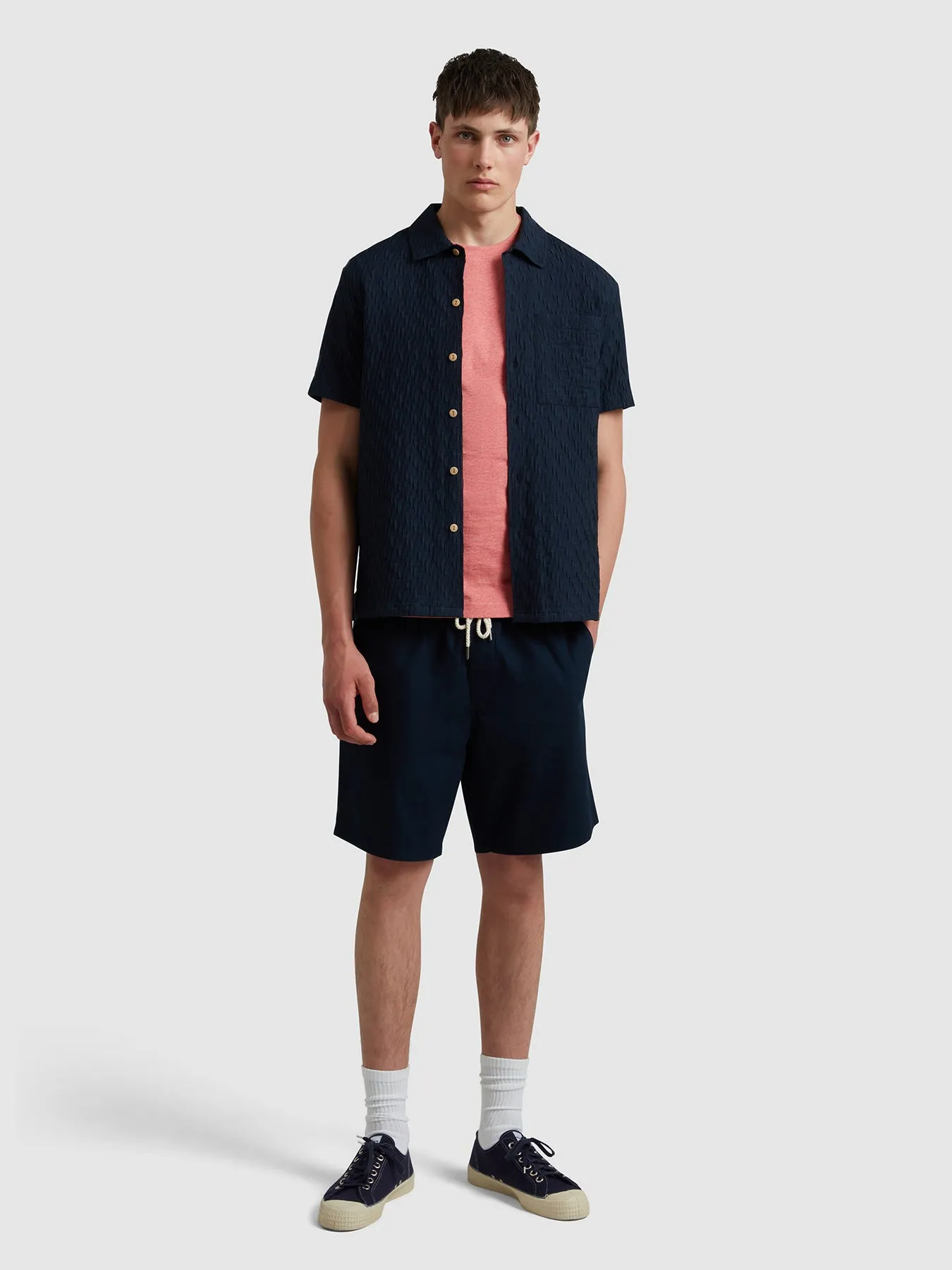 Sepel Canvas Shorts In True Navy sold by Farah