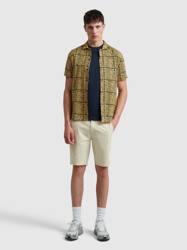 Hawk Fine Twill Shorts In Fog sold by Farah