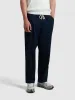Greenport Loose Fit Canvas Trousers In True Navy sold by Farah