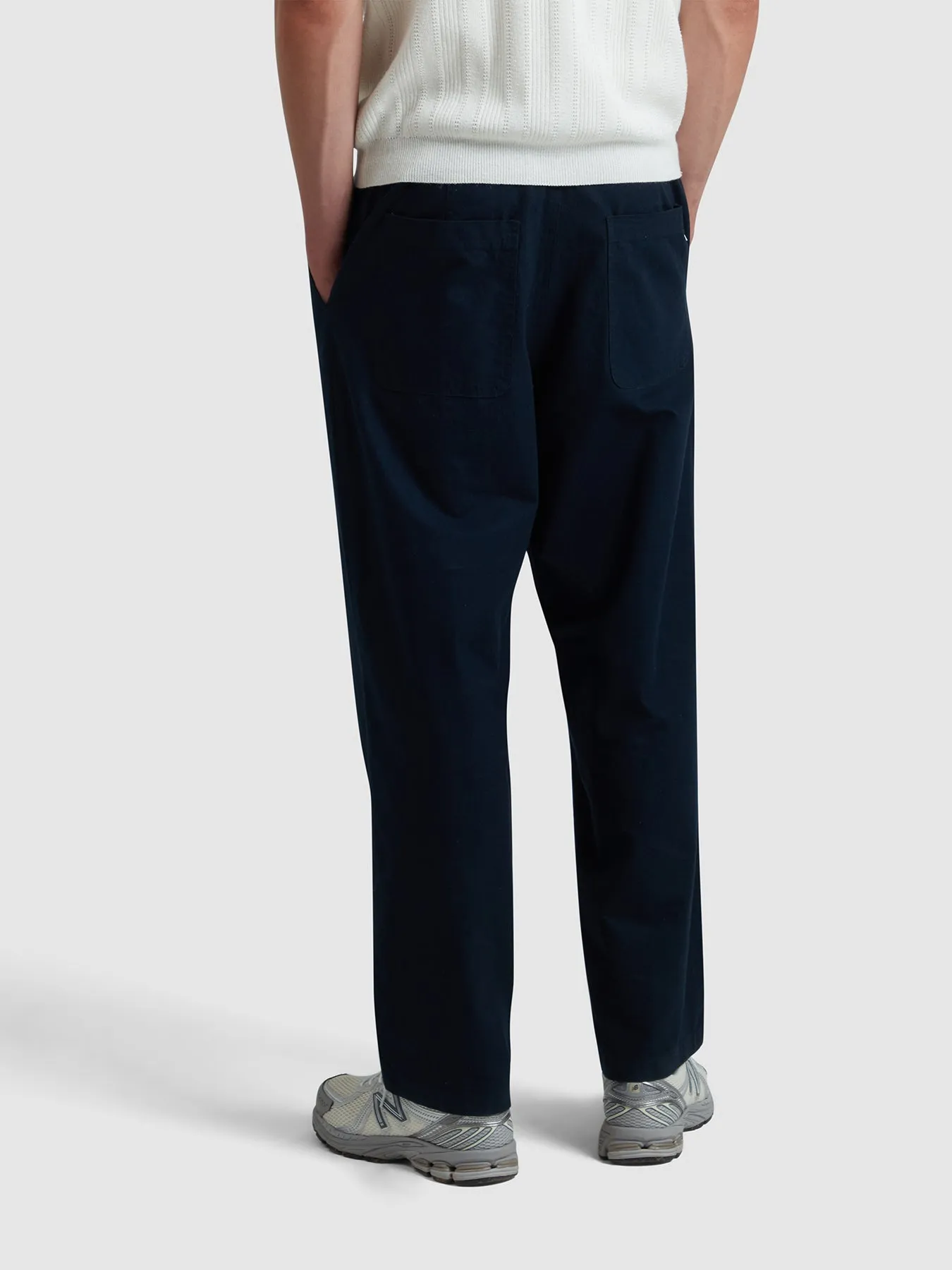 Greenport Loose Fit Canvas Trousers In True Navy sold by Farah product image thumbnail 3