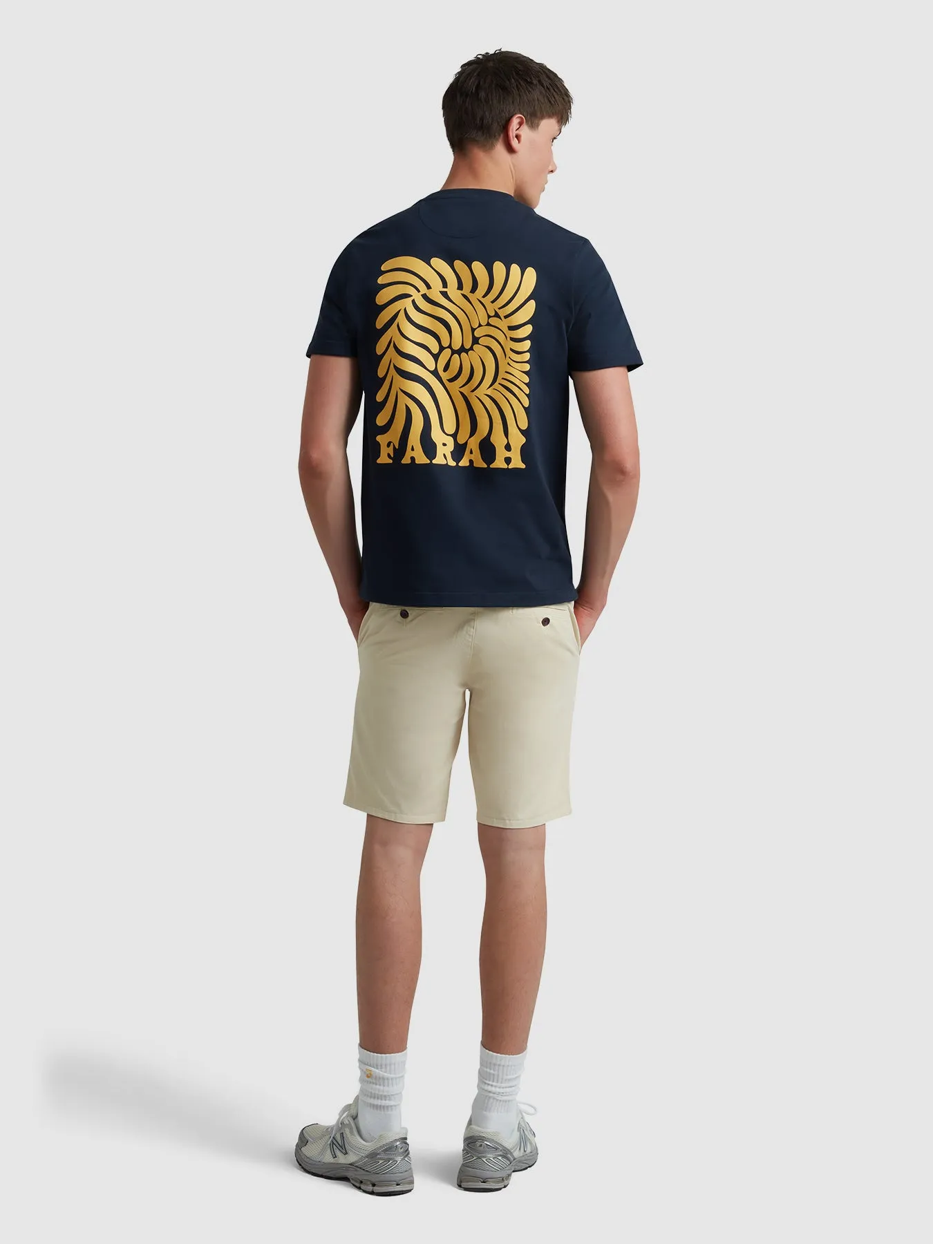 Amesbury Graphic T-Shirt In True Navy sold by Farah