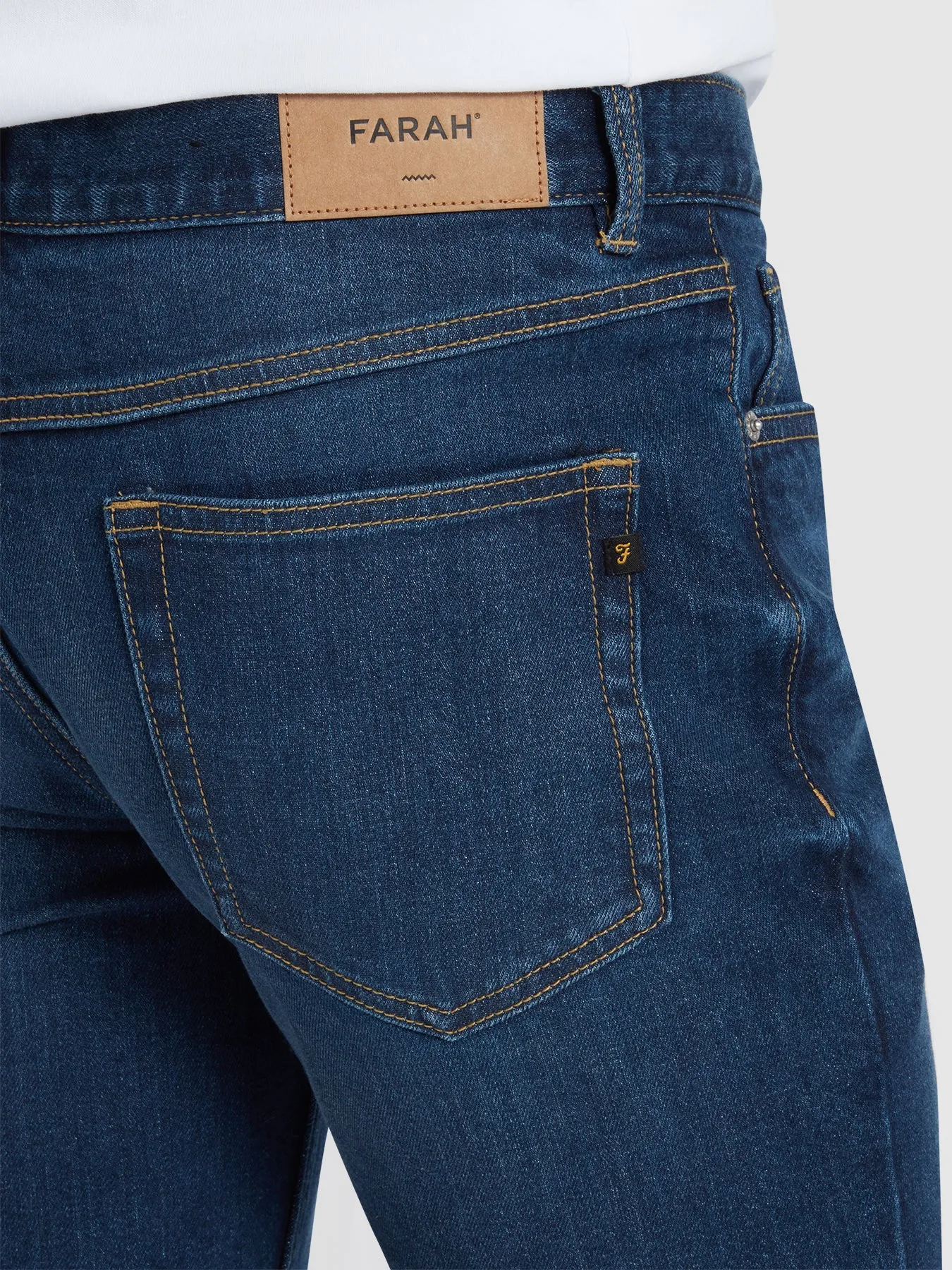 Drake Skinny Fit Jeans In Mid Denim sold by Farah product image thumbnail 4