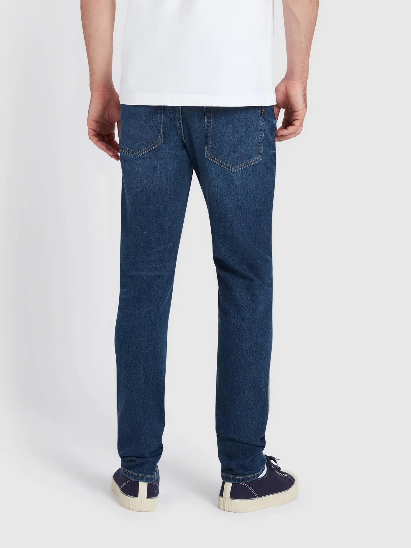 Drake Skinny Fit Jeans In Mid Denim sold by Farah product image thumbnail 3