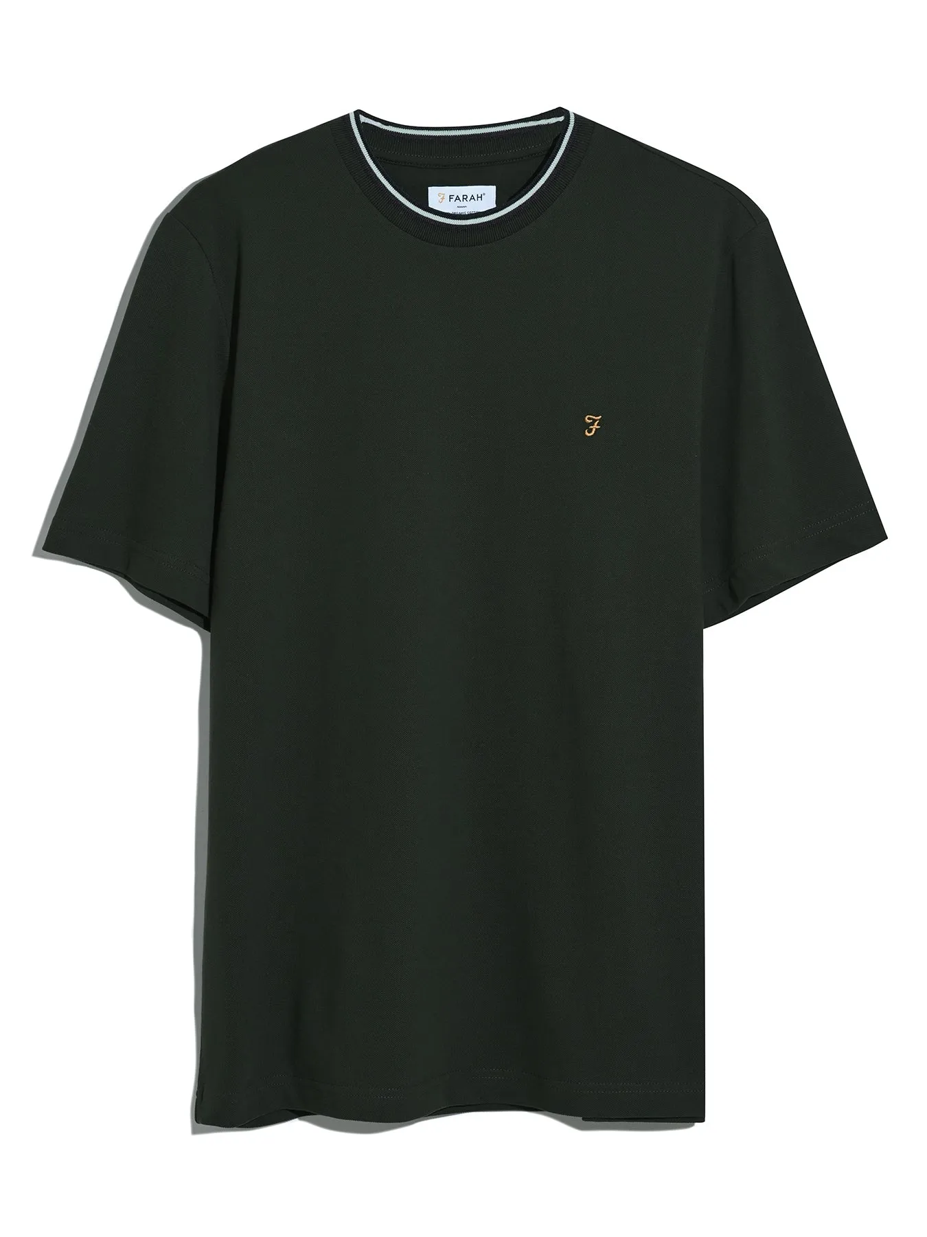 Elton Tipped Pique T-Shirt In Evergreen sold by Farah product image thumbnail 5