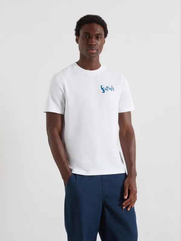 Southey Graphic T-Shirt In White sold by Farah