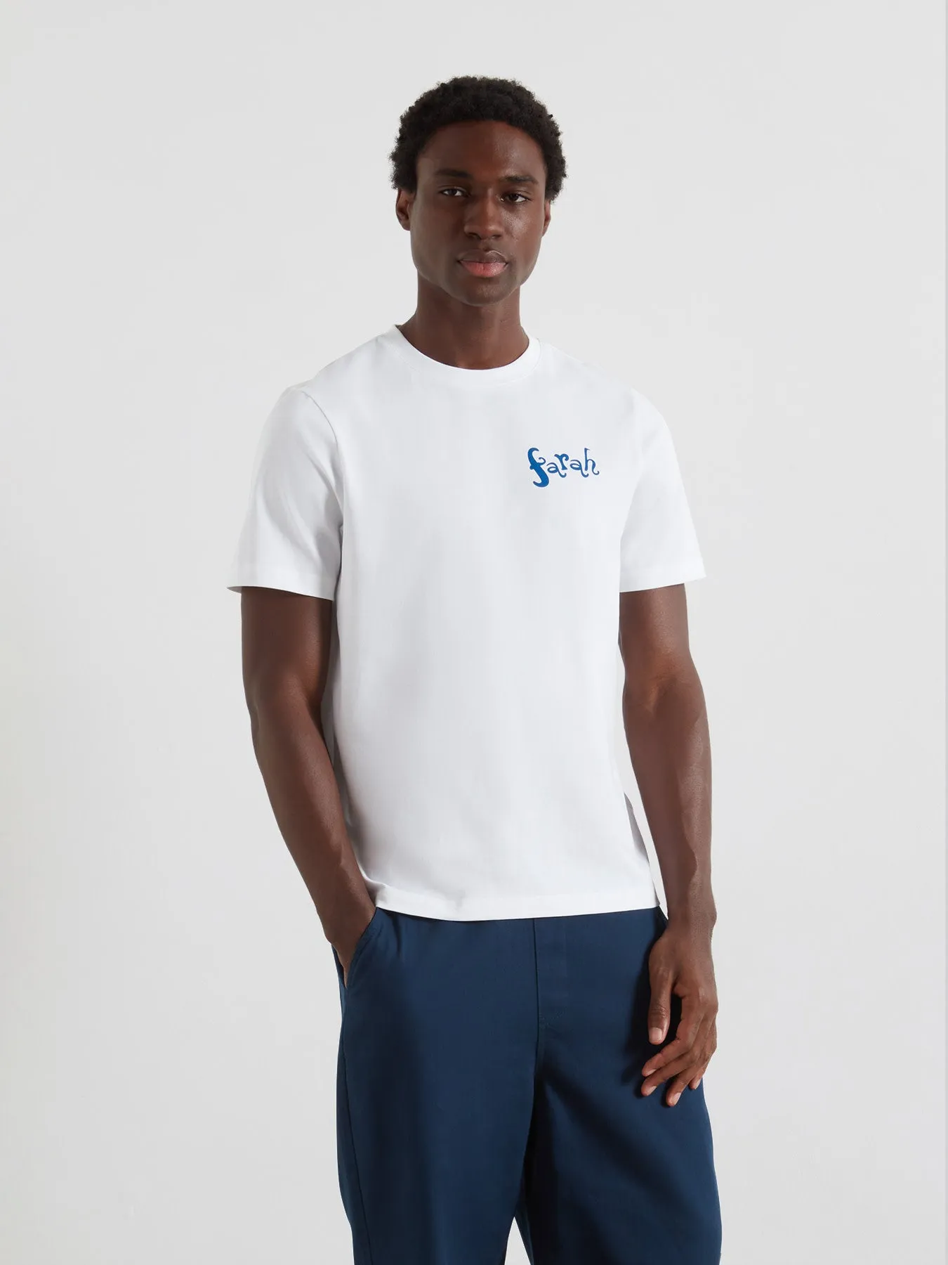 Southey Graphic T-Shirt In White sold by Farah