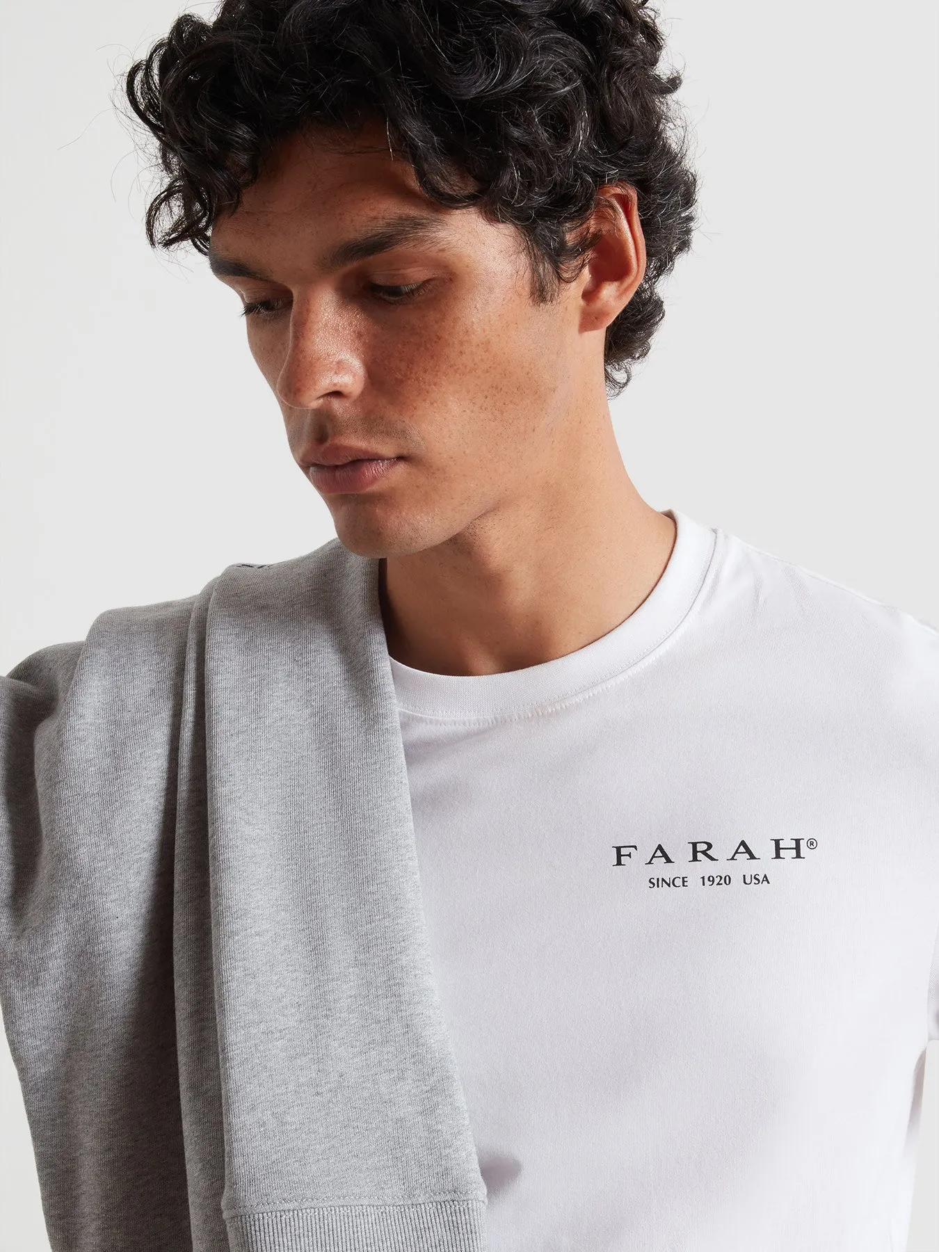 Lansdown Graphic T-Shirt In White sold by Farah product image thumbnail 4