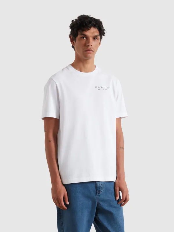 Lansdown Graphic T-Shirt In White sold by Farah