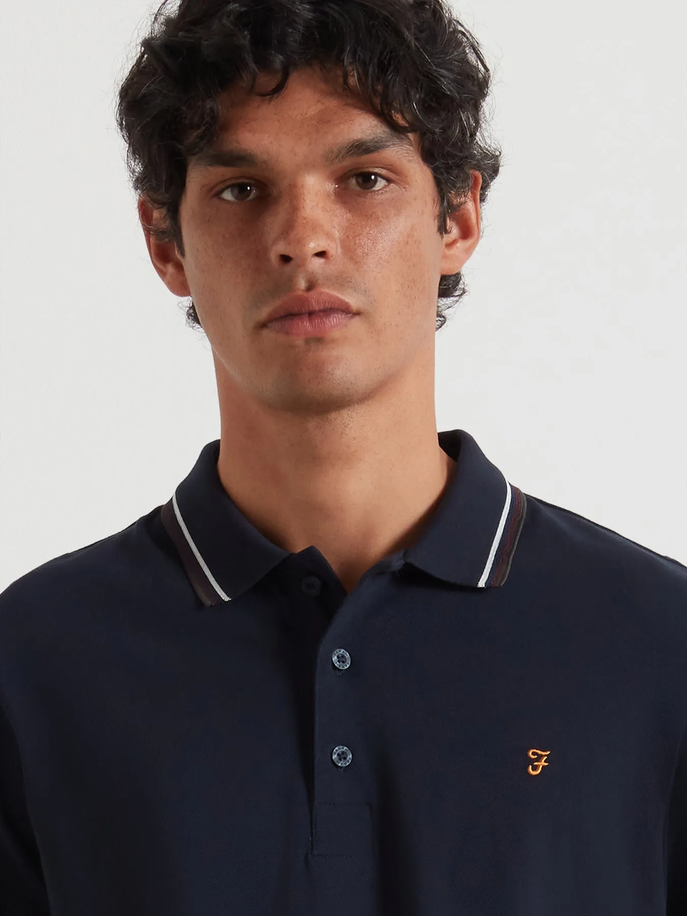 Elton Tipped Polo Shirt In True Navy sold by Farah product image thumbnail 4