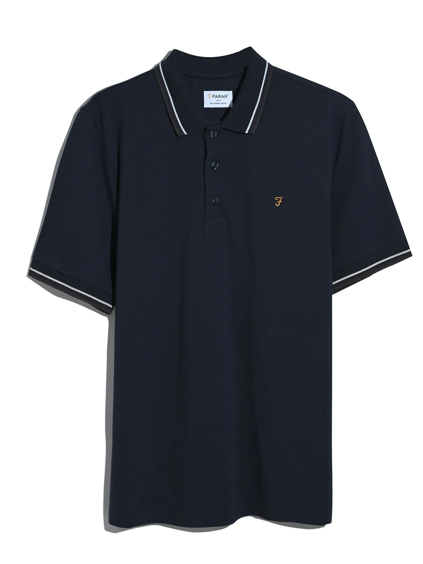 Elton Tipped Polo Shirt In True Navy sold by Farah product image thumbnail 5