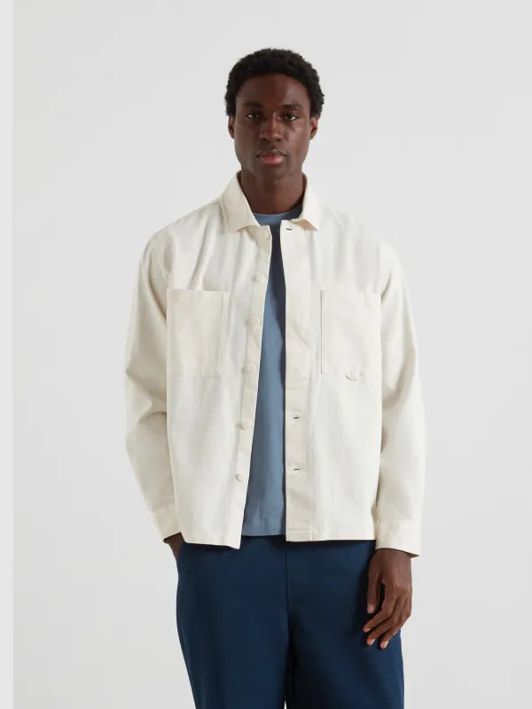 Marshall Overshirt In Ecru sold by Farah