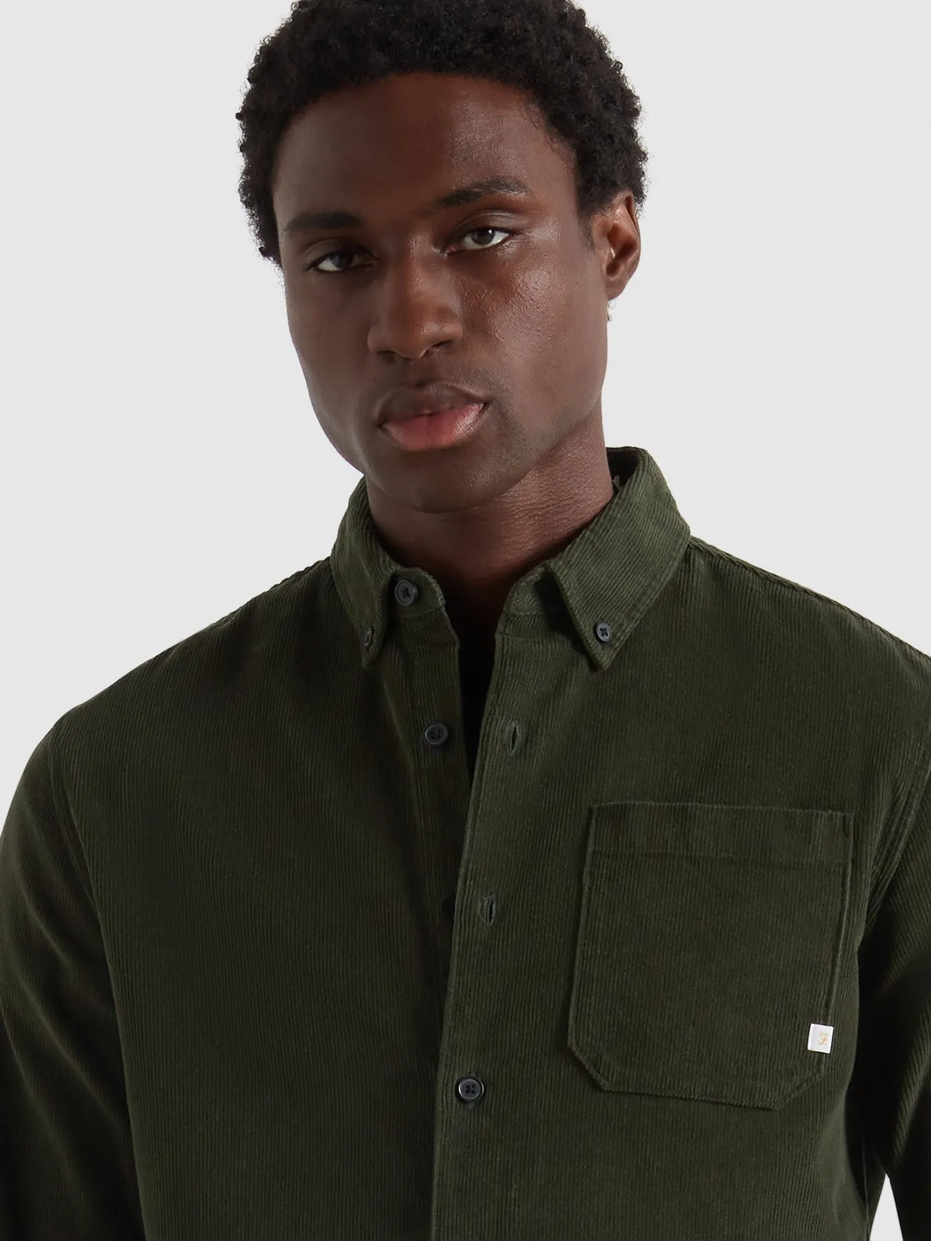 Spencer Casual Fit Corduroy Shirt In Rosemary sold by Farah product image thumbnail 4