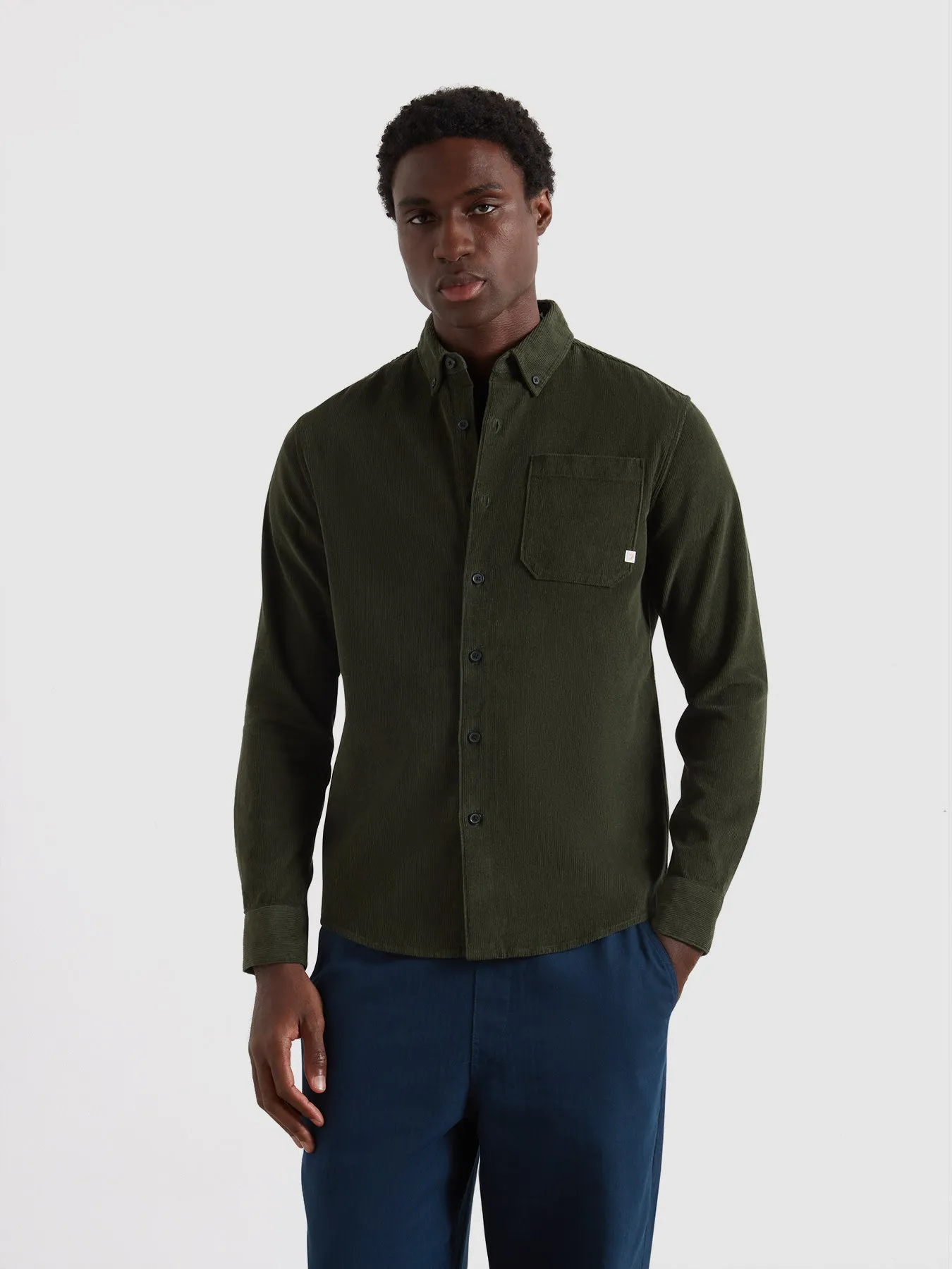 Spencer Casual Fit Corduroy Shirt In Rosemary sold by Farah