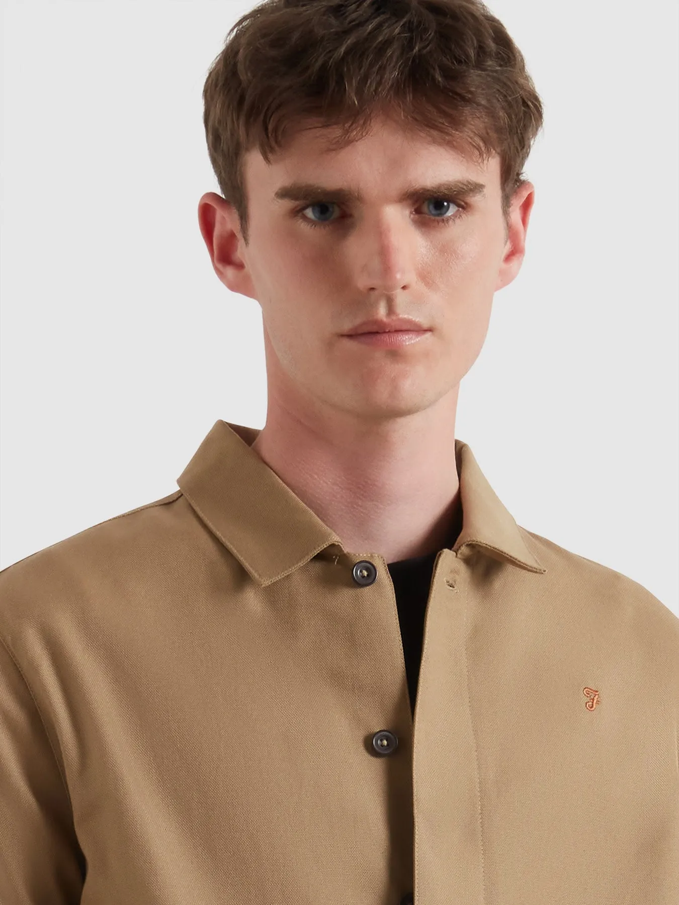 Callier Overshirt In Beige sold by Farah product image thumbnail 4