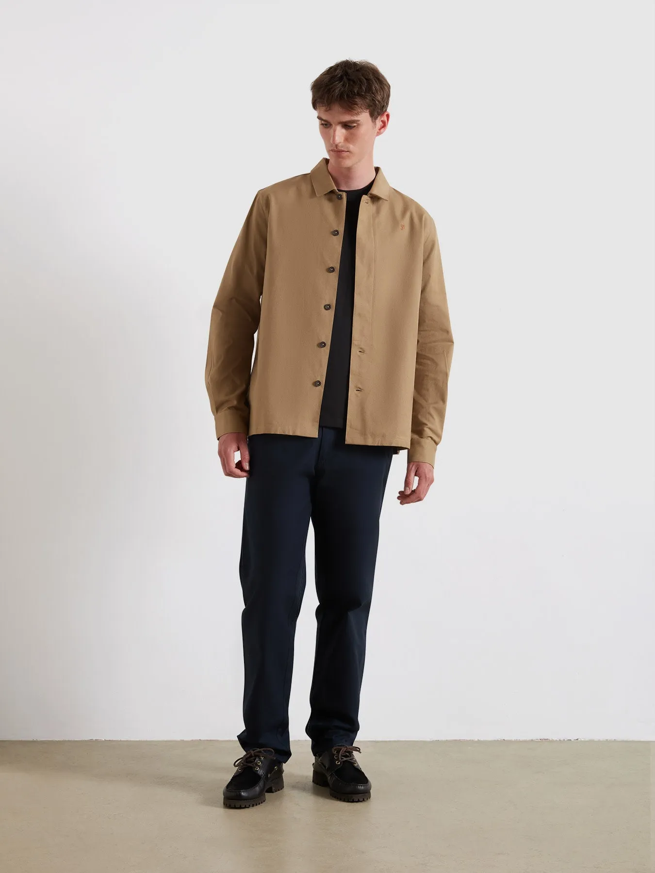 Callier Overshirt In Beige sold by Farah product image thumbnail 2