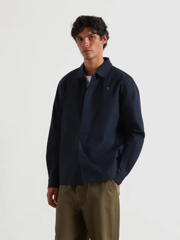 Callier Overshirt In True Navy sold by Farah