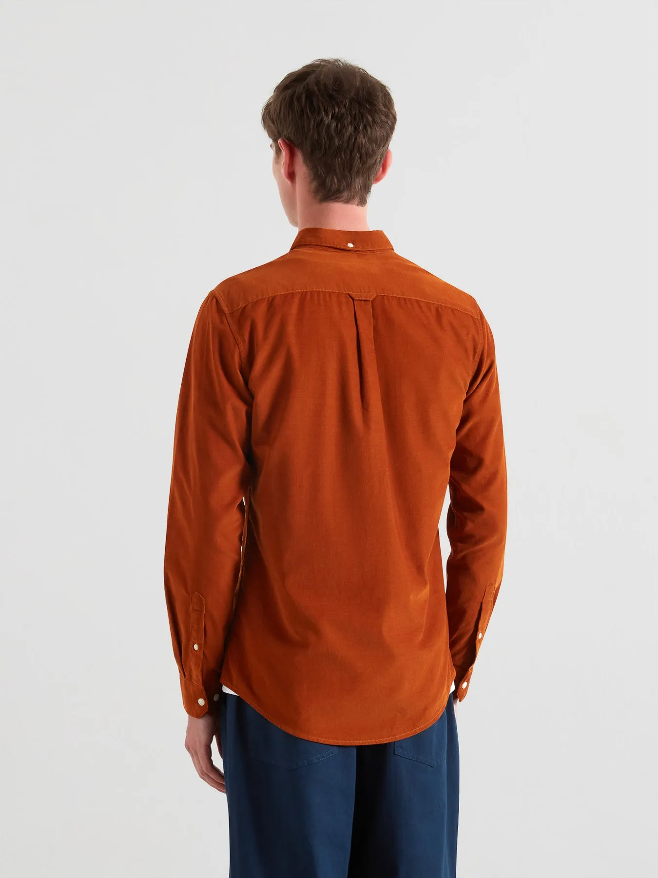 Fontella Slim Fit Corduroy Shirt In Burnt Ochre sold by Farah product image thumbnail 3