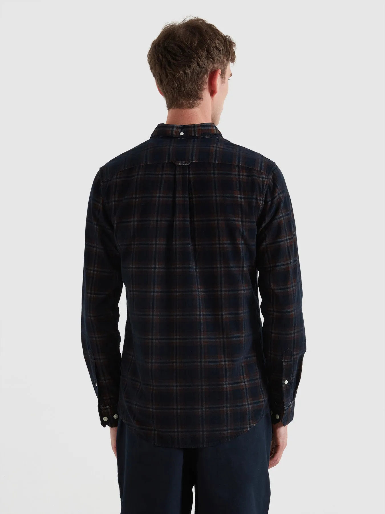 Fontella Check Cord Shirt In Burnt Ochre sold by Farah product image thumbnail 3