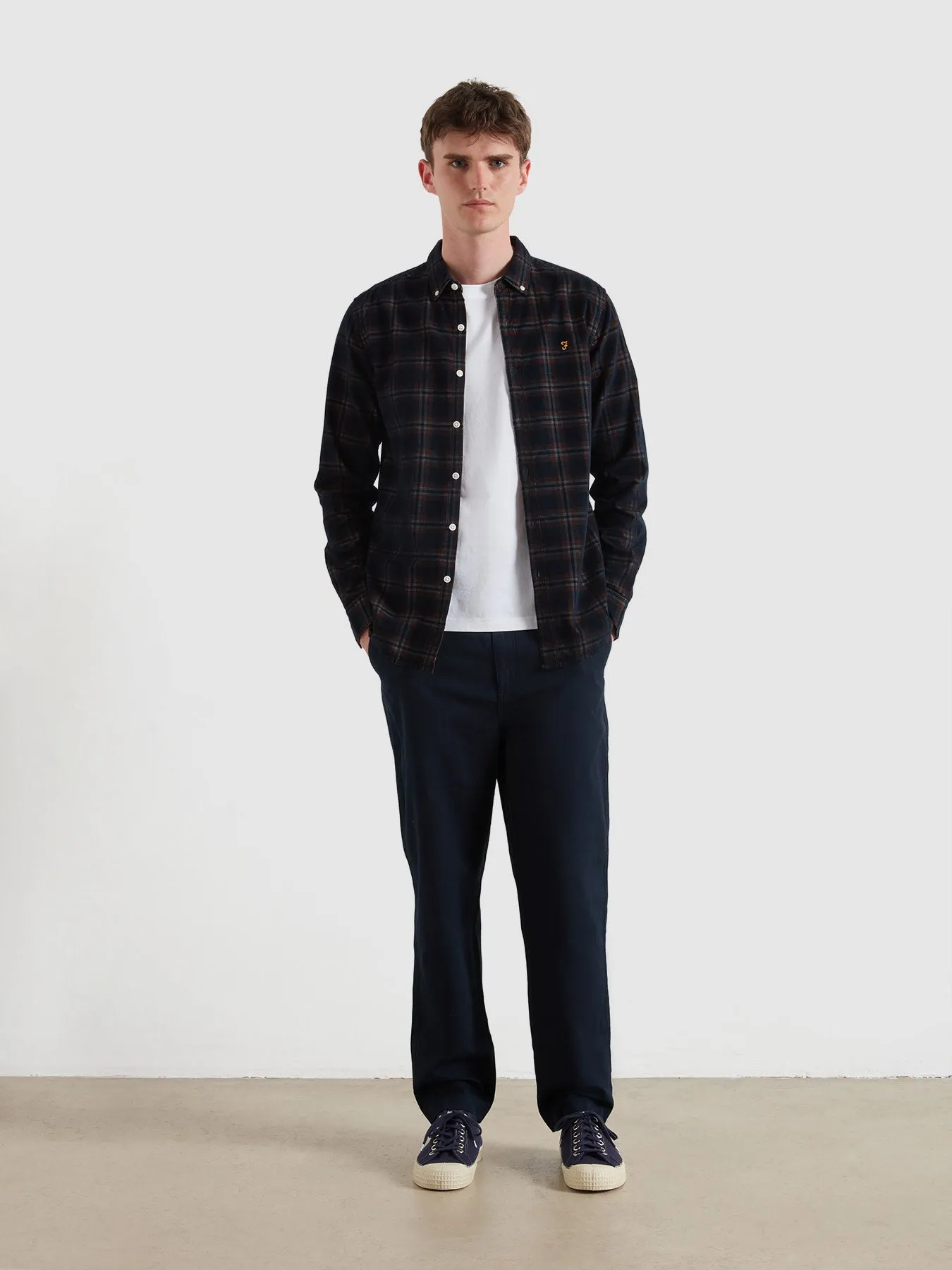 Fontella Check Cord Shirt In Burnt Ochre sold by Farah product image thumbnail 2