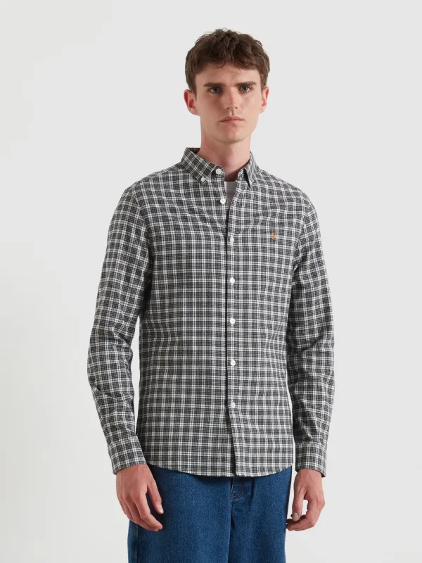 Milners Check Shirt In Charcoal Marl sold by Farah