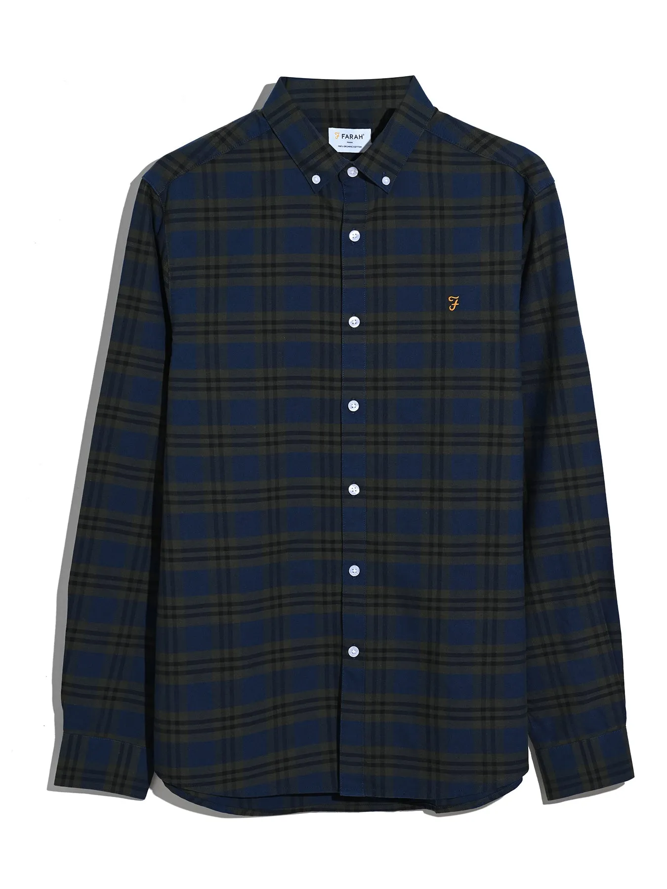 Brewer Check Oxford Shirt In Evergreen sold by Farah product image thumbnail 5