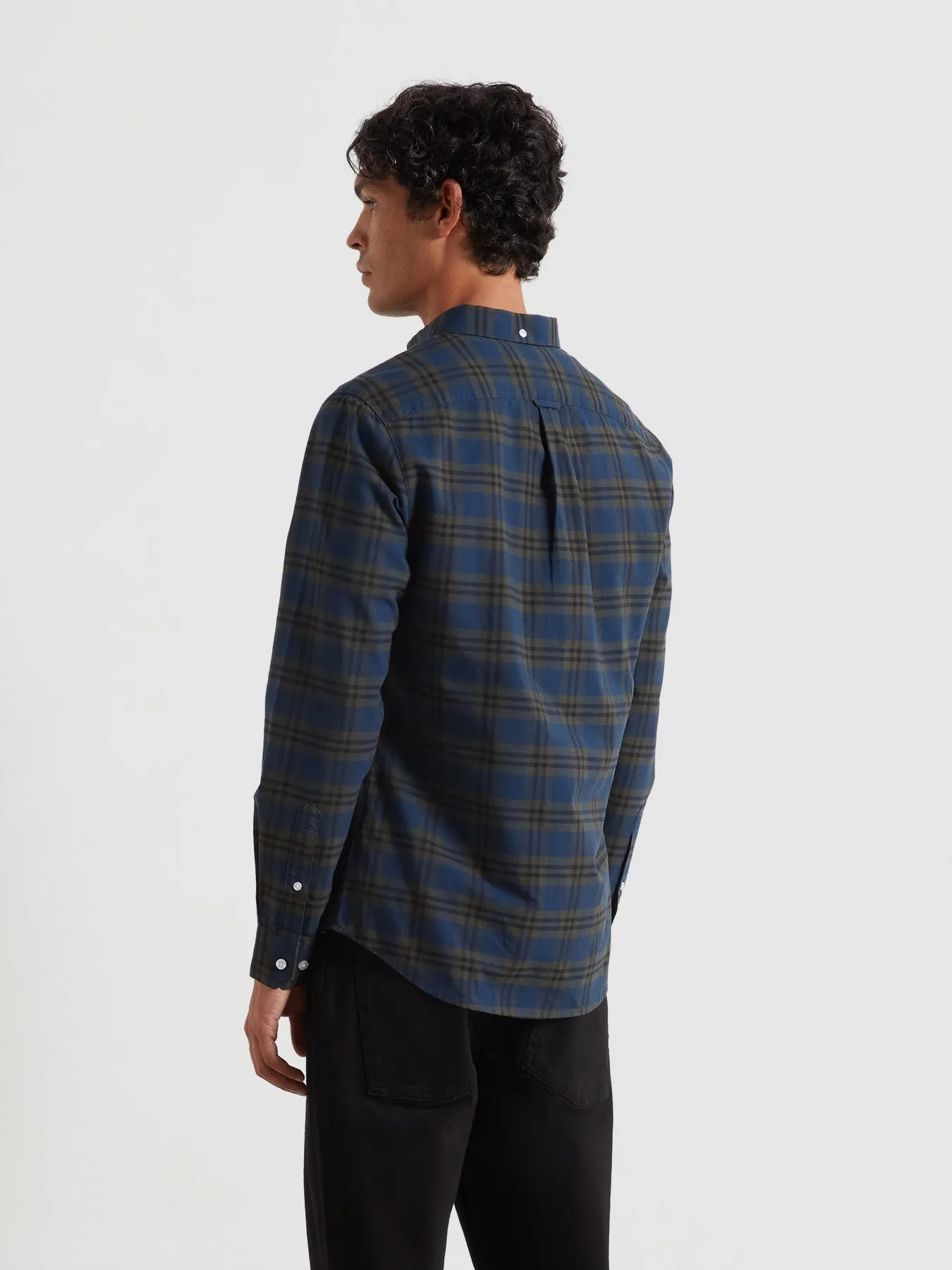 Brewer Check Oxford Shirt In Evergreen sold by Farah product image thumbnail 3