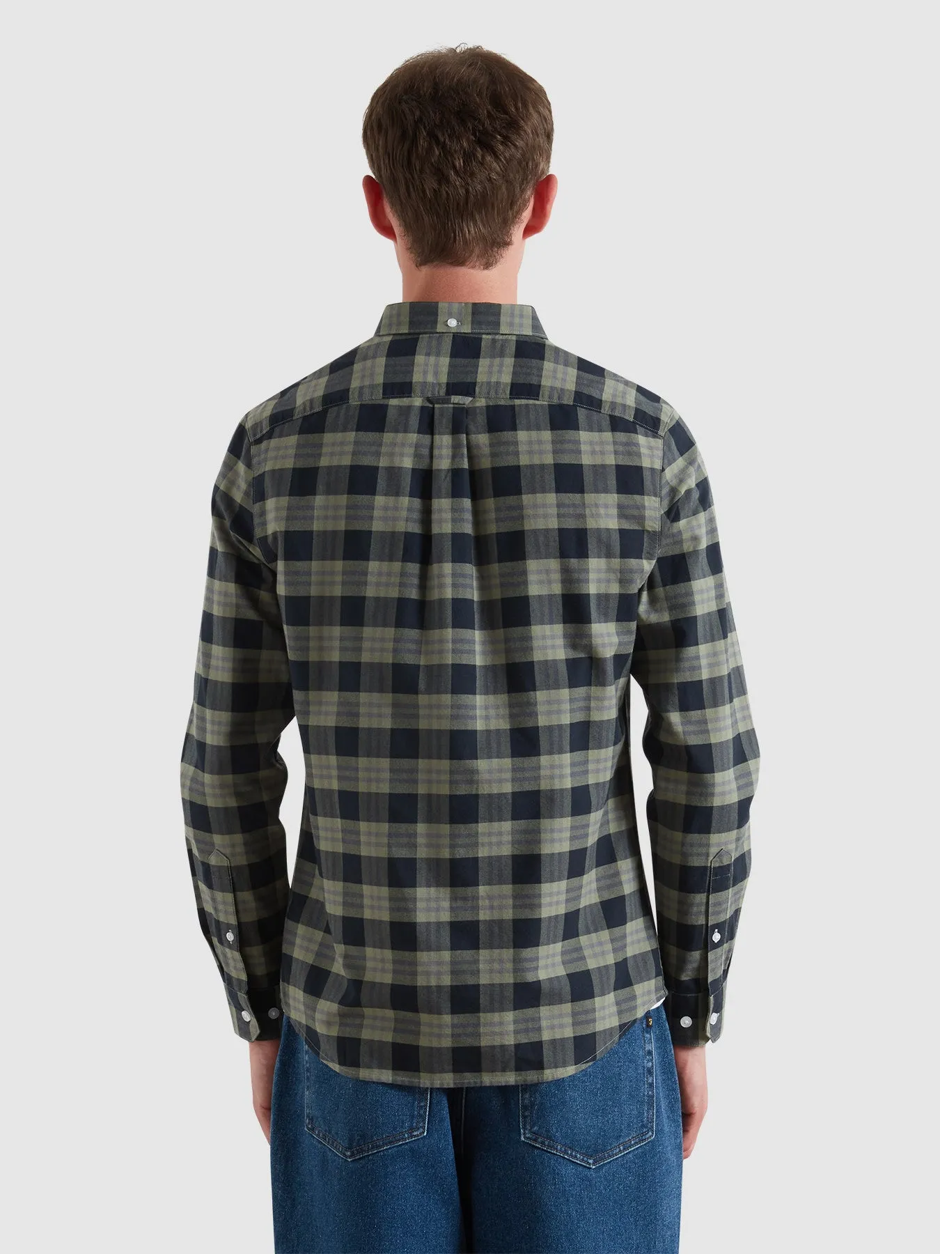 Brewer Check Oxford Shirt In Tarragon Green sold by Farah product image thumbnail 3