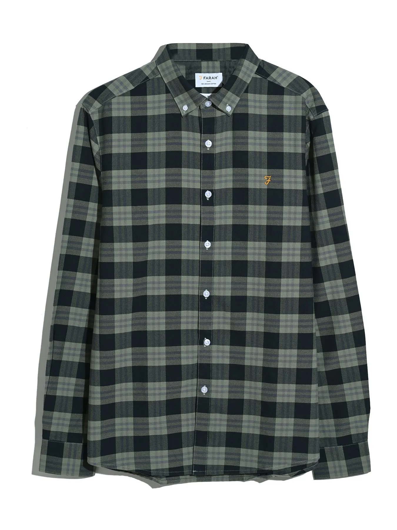 Brewer Check Oxford Shirt In Tarragon Green sold by Farah product image thumbnail 5