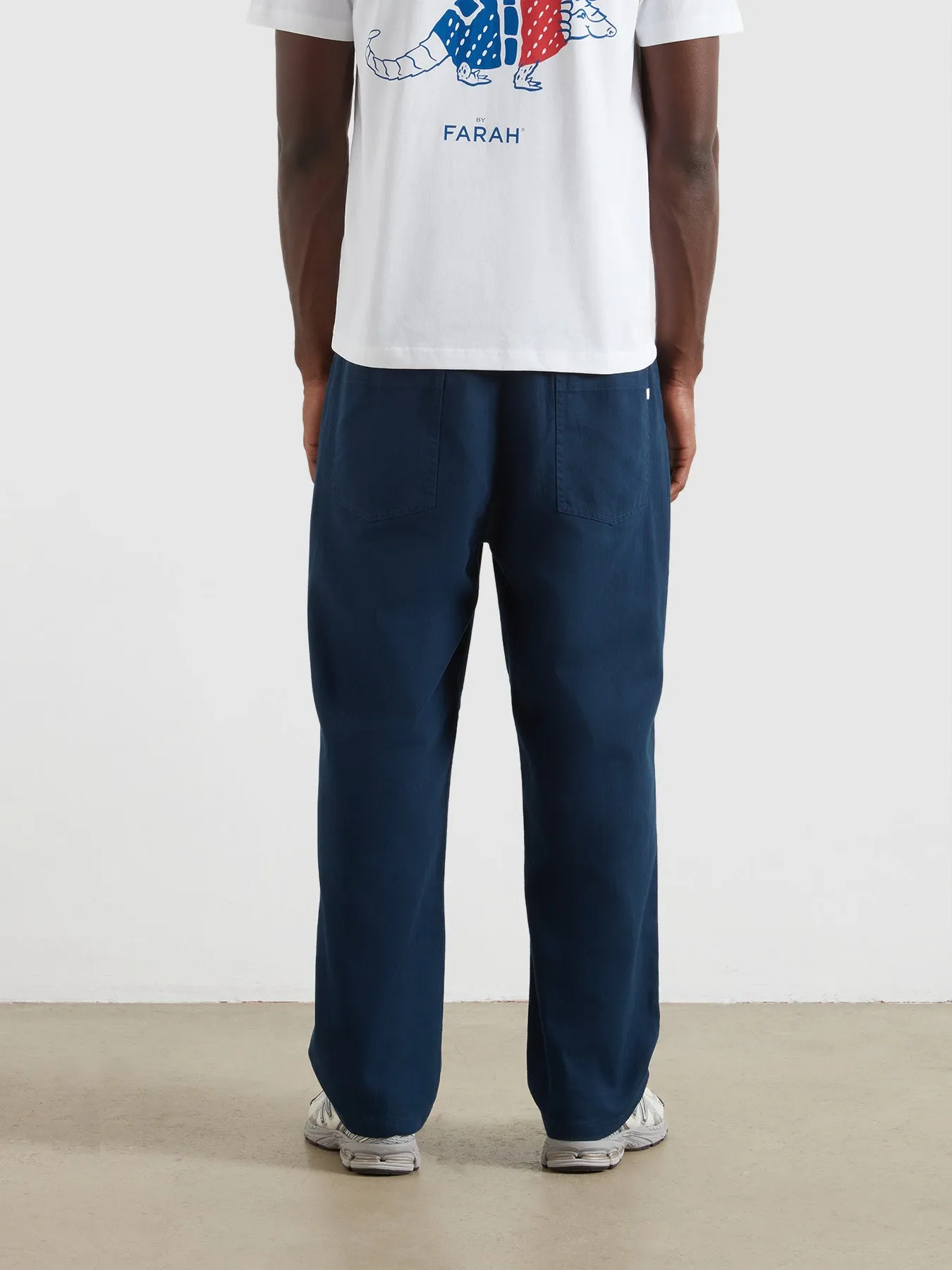 Greenport Loose Fit Herringbone Trousers In Yale sold by Farah product image thumbnail 3
