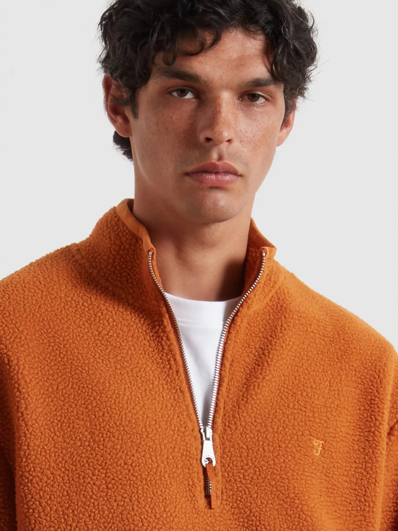 Mews Fleece In Burnt Ochre sold by Farah product image thumbnail 4