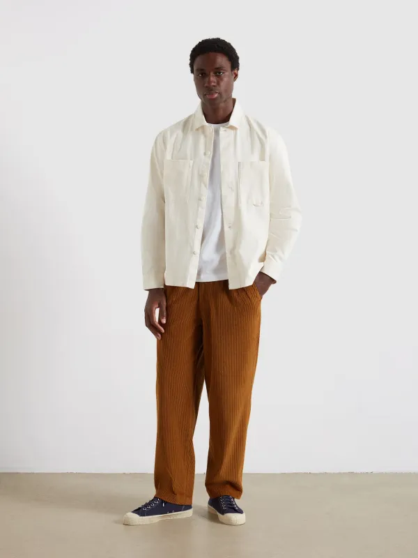 Adam Loose Tapered Fit Cord Trousers In Rich Tobacco sold by Farah