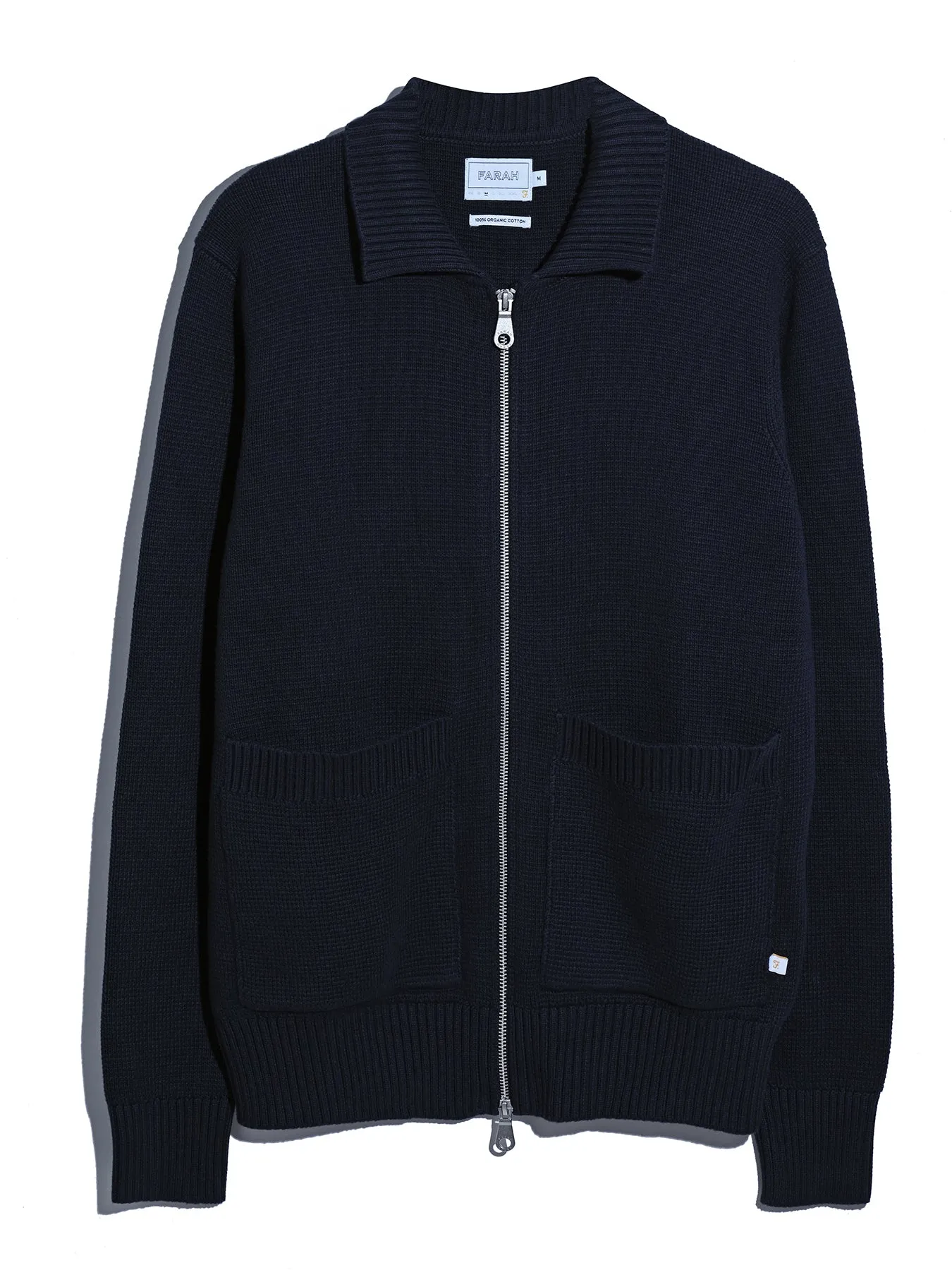Geller Zipped Cardigan In True Navy sold by Farah product image thumbnail 5