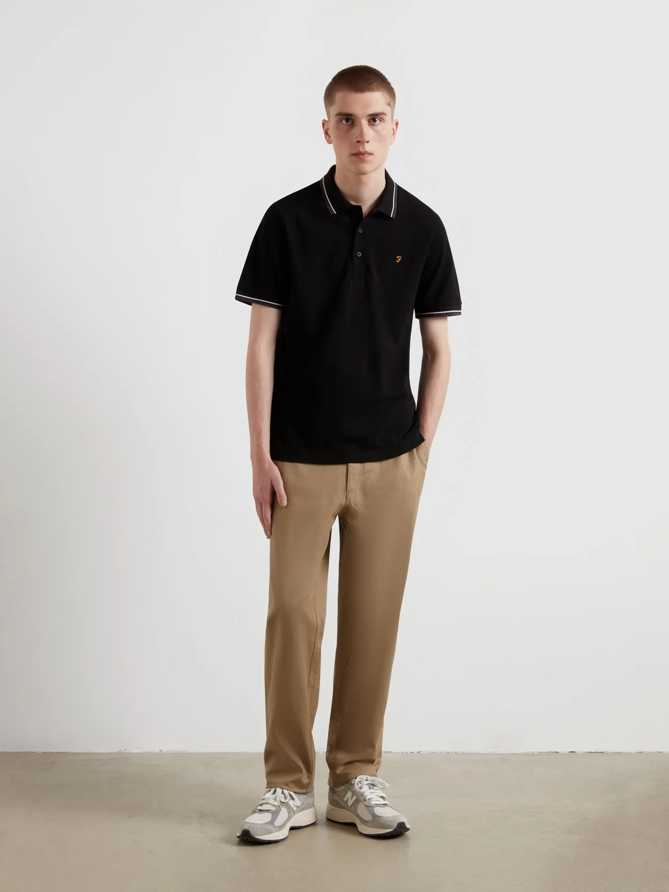 Elton Tipped Polo Shirt In Black sold by Farah product image thumbnail 2